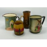 A collection of Royal Doulton Series Ware Series Ware Jugs & Vases: tankard & large jug with