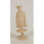 19th Century Chinese Ivory Chess Piece: height 10cm Please note that as the chess set contains