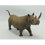 Coalport Ceramic Model of Rhinoceros: height 15cm