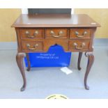 Reproduction Cabrio Legged Ladies Desk/ Side Table: width 77cm,. height 74cm and depth 44cm