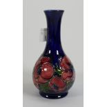 Moorcroft Anemone on Blue Ground Slim Vase: height 16cm