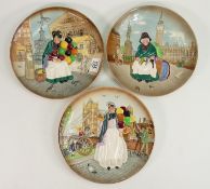 Royal Doulton Embossed Character Plates: Biddy Penny Farthing, Silks & Ribbons & The Old Balloon