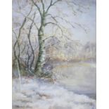 Reginald Johnson watercolour Prees Heath Whitchurch signed: Measuring 39cm x 30cm excluding