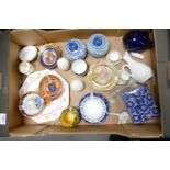 A mixed collection of items to include: Royal Worcester Pin Trays, Spode Commemorative miniatures,