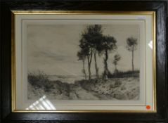 Herbert Dicksee etching A Shaldon Lane: Frost & Reed, edition of 100, artists proof, plate