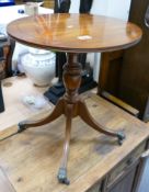 Reproduction Mahogany Occasional Table: height 54cm