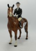 Beswick Huntswoman on brown horse: 1730 ( 1leg and 1 ear A/F)