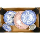 A collection of Spode Rochelle, Festival & Botanical Patterned Items including shallow bowls,