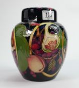 Moorcroft Queen's choice ginger jar : designed by Emma Bossons, Height 20cm