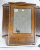 Early 20th Century Oak Shaving Cabinet : 70cm x 50cm