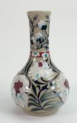 Moorcroft William De Morgan Chrycathemum sage vase: Trail piece dated 27/2/19 and designed by Emma