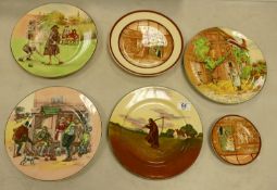A collection of Royal Doulton Series Ware plates to include: Farm Workers Reaper, Roger De