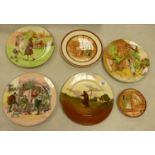 A collection of Royal Doulton Series Ware plates to include: Farm Workers Reaper, Roger De