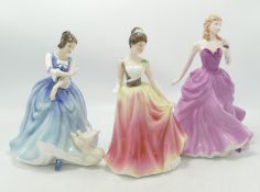 Royal Doulton Lady Figures: Victoria HN4623, Lorraine HN3118 & Leonardo Figure Victoria(3)