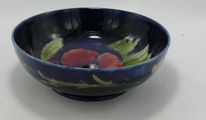 William Moorcroft large pansy bowl: circ 1920