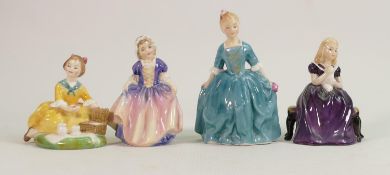 Royal Doulton Child Figures: Dinky Doo HN1678, Affection, A child from Williamsburg & Picnic (4)