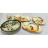 A collection of Royal Doulton Series Ware to include: Robin Hood Triple Dish & Dish, Rustic