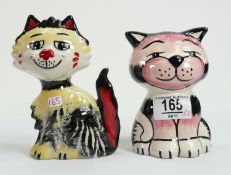 Lorna Bailey pair of cats: Shaggy & Mack ( Charles Rennie Macintosh)