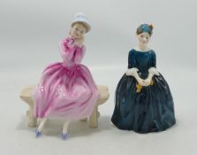 Royal Doulton Lady Figures: Young Dreams HN3176 & Cherie HN2341(2)