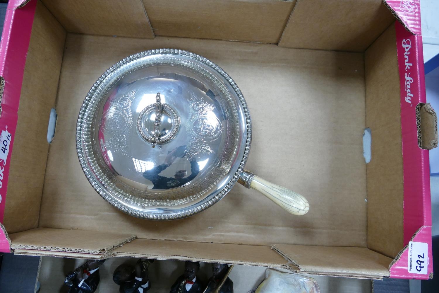 Elkington Silver Plated Bone Handled Serving Dish: