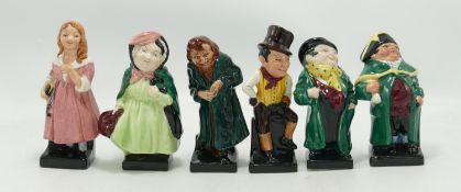 Royal Doulton Dickens Figures: Tony Weller, Bumble, Sam Weller, Little Nell, Sairey Gamp & Fagin(6)