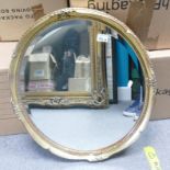 Gilt Framed Oval Wall Mirror: diameter at widest 68cm