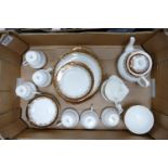 Duchess China Gilt Decorated Tea Set: 22 piece including teapot