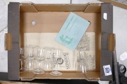 A collection of 1950's Raf Officers Mess Port Glass's: etched with RAF motif together with