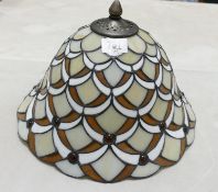 Tiffany Style Leaded Glass Ceiling Light Shade with Chains: height 22cm