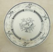 Victorian Moore & Co Stork & Fan Decorated Plate: