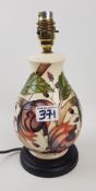 Moorcroft Lamp decorated with Flowers & Berries: