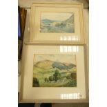 Two Framed Landscape Watercolours: largest 46cm x 53cm(2)