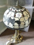 Tiffany Style Leaded Glass Table Lamp: height 48cm