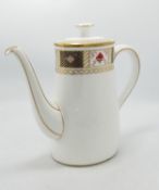 Royal Crown Derby Bordefr Patterned seconds Coffee Pot: height 23cm