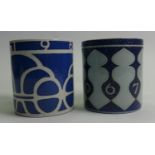 Copenhagen Annual Fajance Mugs Denmark Decorated by Danish Designers Years 1967 & 1968(2): height