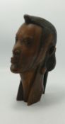 African Hardwood Bust: height 22cm