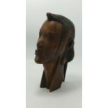 African Hardwood Bust: height 22cm