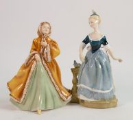 Royal Doulton Lady Figures: Rachel HN2919 & Clarinda HN2724(2)