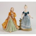 Royal Doulton Lady Figures: Rachel HN2919 & Clarinda HN2724(2)