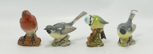 Beswick Birds to include: Grey Wagtail 1041 x 2, Blue Tit 992 & Robin 980(4)