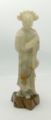 Chinese Soapstone Figure: re glue or impurity at half point height 23cm