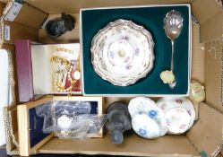 A mixed collection of items to include: seconds Aynsley floral items, boxed ladies Rotary watch &