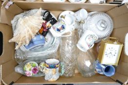 A mixed collection of items to include: Wedgwood Jasperware, Glass ware, toby jugs, natural sea