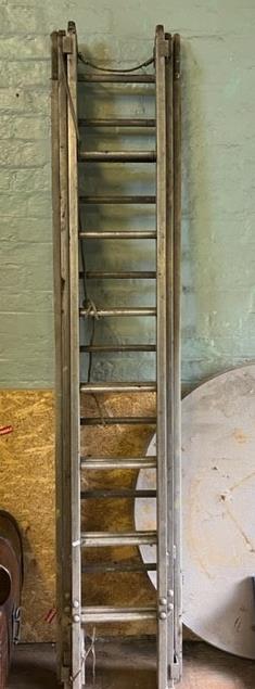 Aluminium 3 run set of ladders: (used).