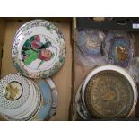 A mixed collection of items to include Royal Doulton series ware plates: similar and embossed items,