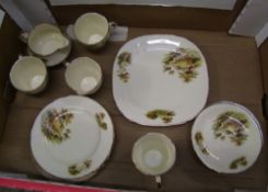 Alfred Meakin part tea set to include: cups saucers bowls, plates 19 pieces etc (1 tray)