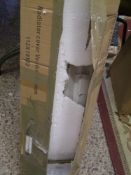 White vertical radiator cover: 112cm x 19cm x 32cm. Boxed
