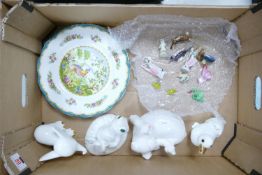 A mixed collection of items to include: Beswick Little likeables figures, Royal Albert Plates,