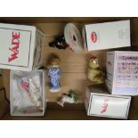 A collection of Wade figures to include: Jack the Ripper, Christmas Teddy, Baby Bear, Britannia &