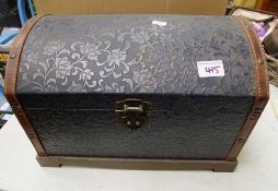 Vintage style dome topped trunk: 40cm w x 23cm h.